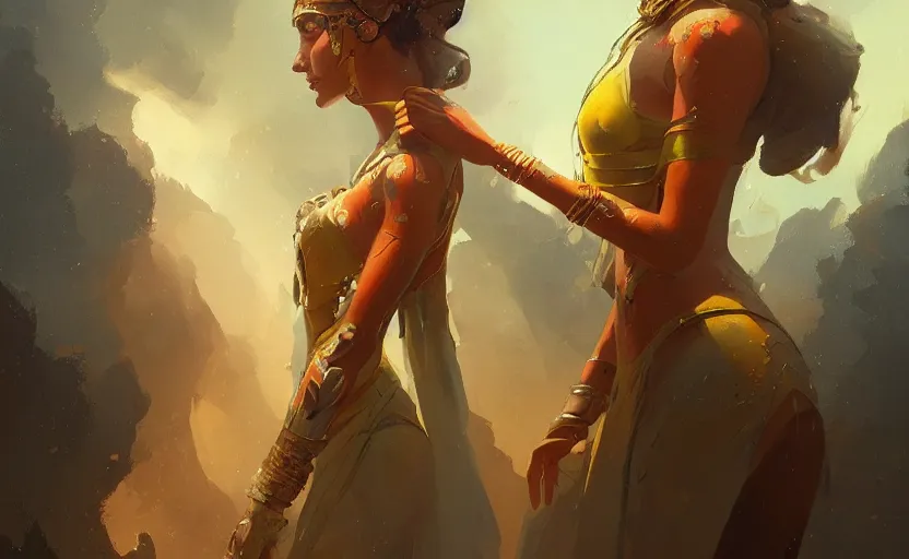 Image similar to A painting of Hera trending on artstation in the style of Greg Rutkowski