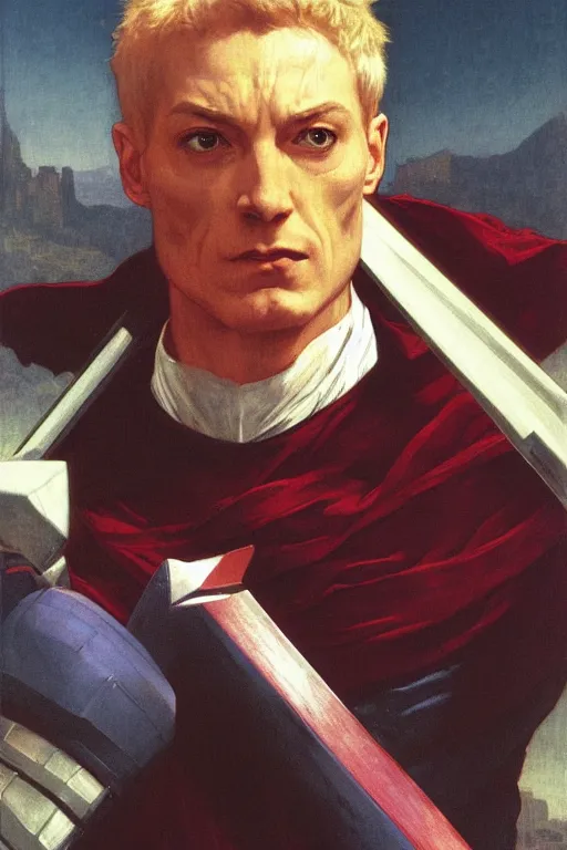 Prompt: Magneto from the X-Men by William Adolphe Bouguereau