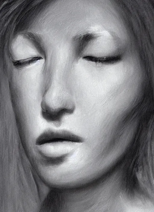 Image similar to Masterpiece. Female face portrait. reddit.com/r/Art/top/?sort=top&t=all