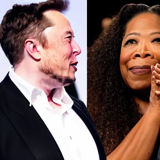 Prompt: elon musk punching oprah