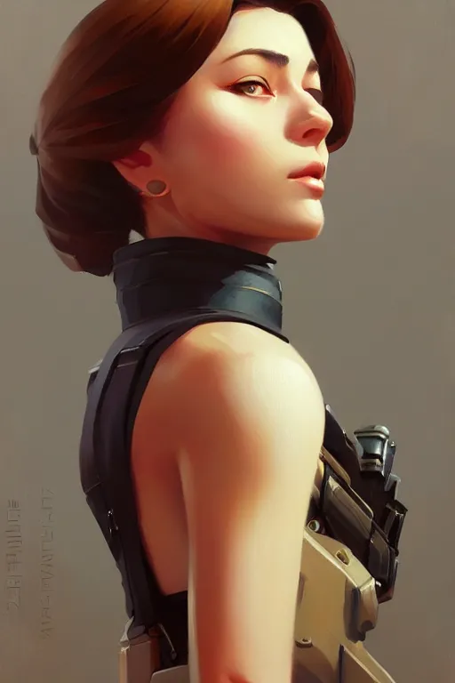 Image similar to a ultradetailed beautiful panting of a stylish swat woman, oil painting, by ilya kuvshinov, greg rutkowski and makoto shinkai, trending on artstation