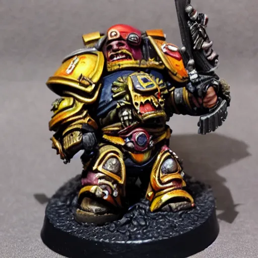 Image similar to close up of danny devito painted warhammer 4 0 k miniature, 4 k