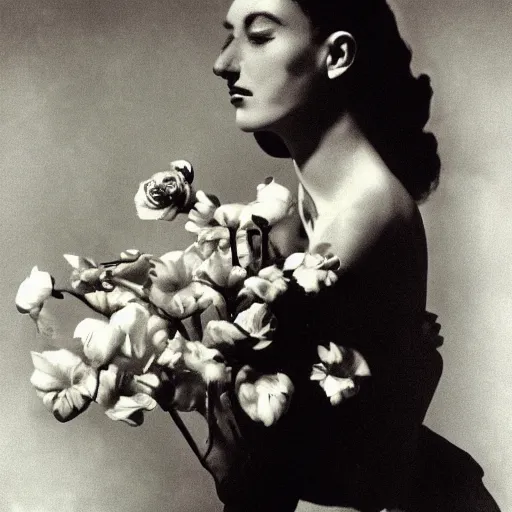 Image similar to flower, woman, photo, photography, salvador dali