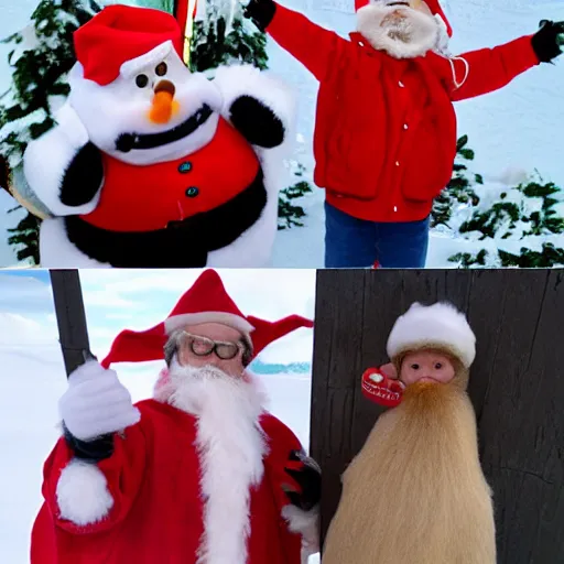 Image similar to before and after visiting the north pole