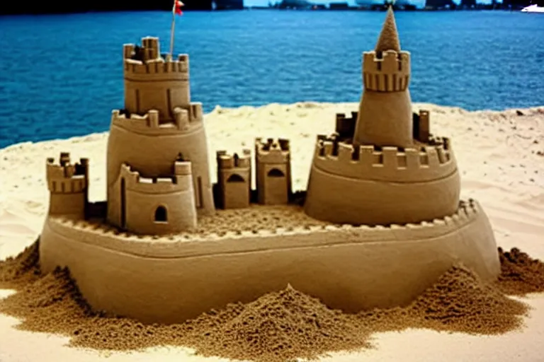 Image similar to a completed sand castle