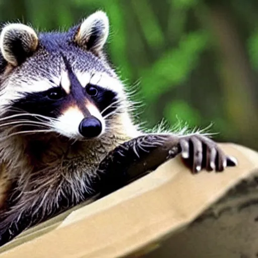 Image similar to A raccoon in jack sparrow style,