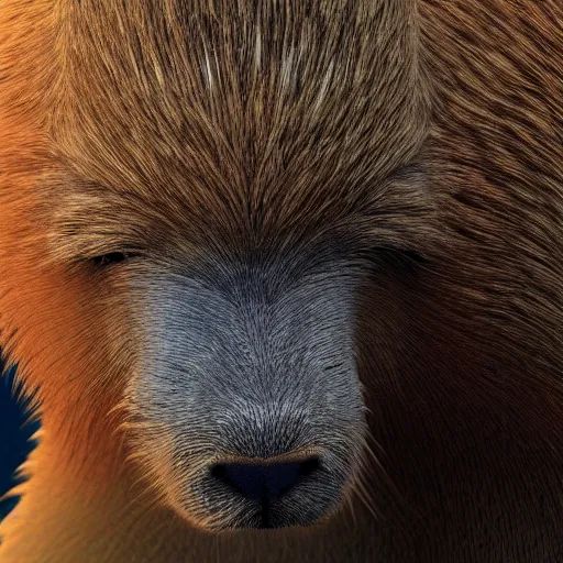 Prompt: Bernie Sanders capybara hybrid in, 4k resolution, 8k resolution, HD Quality, highly detailed, very detailed, detailed, studio quality lighting, digital art, trending on Artstation