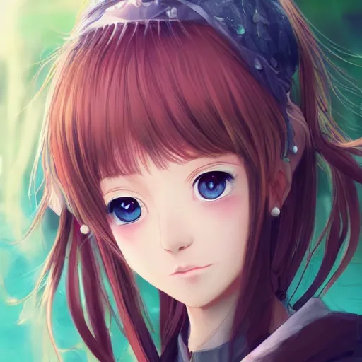 Image similar to beautiful portrait of anime girl queen, artstation