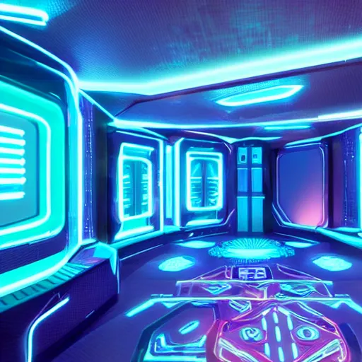 Prompt: Tron Room