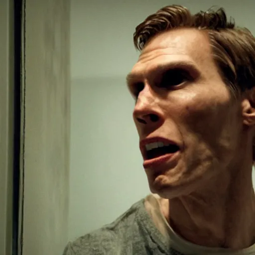 Prompt: Live Action Still of Jerma in Psycho (film), real life, hyperrealistic, ultra realistic, realistic, highly detailed, epic, HD quality, 8k resolution, body and headshot, film still