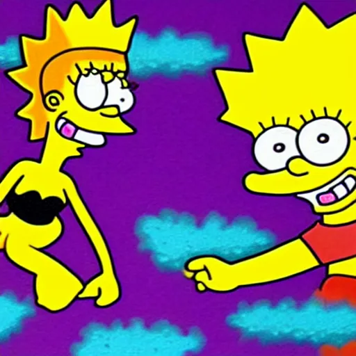 Prompt: bart simpson hunting mermaids