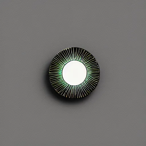 Prompt: a photo of a retro enamel pin of a black hole, beautiful cinematic light, behance