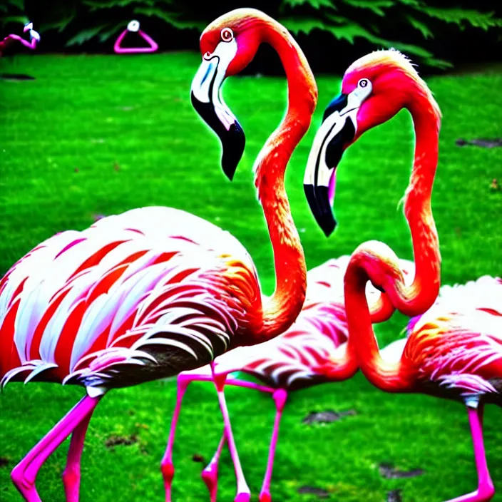 Image similar to flamingo lawn monsters at vanvcouver,british columbia,canada