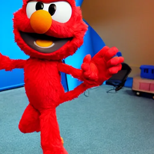 Prompt: elmo as sonic the hedgehog