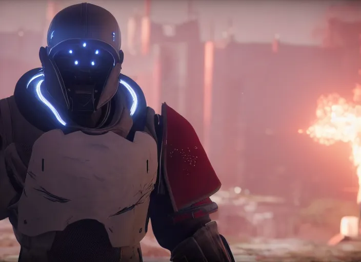 Prompt: Kevin Gates playing as Zavala in a Destiny 2 cutscene, 35mm photography, highly detailed, cinematic lighting, 4k