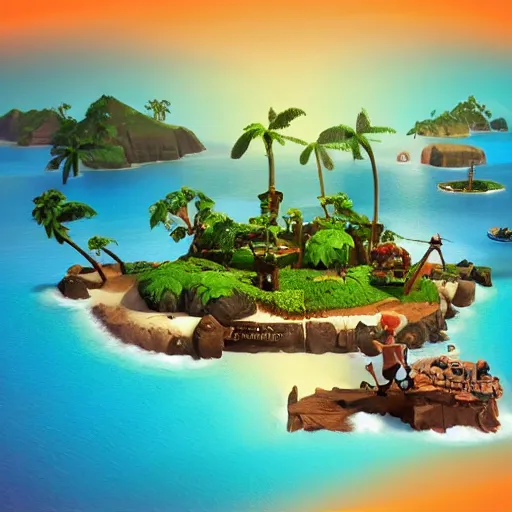 Prompt: the islands theme from littlebigplanet 1