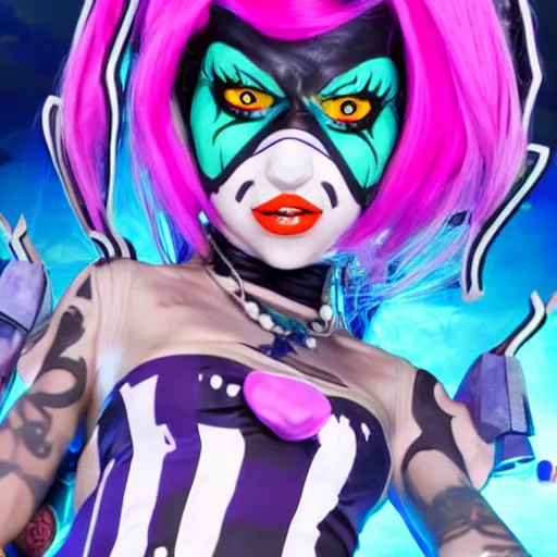 Image similar to mad moxxie from borderlands as an anime character