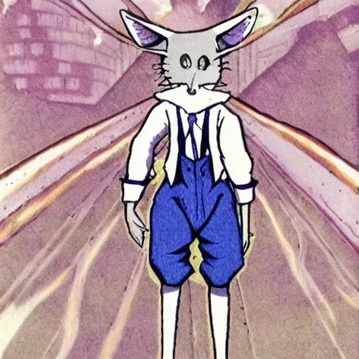 Prompt: Beastars character in the style of 1999 Ken Sugimori art