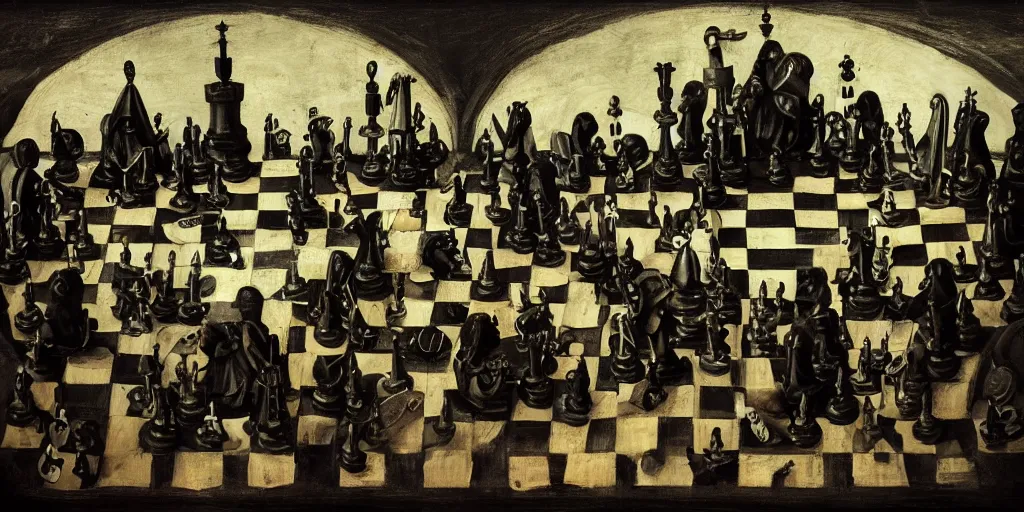 Salvador Dali chess board in Montreal Museum of Fine Arts : r/chess