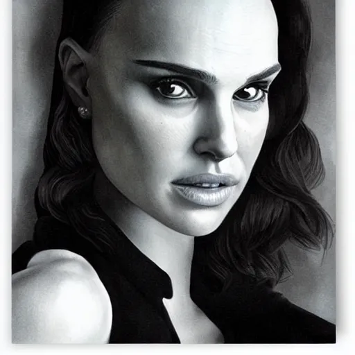 Image similar to portrait of natalie portman or daisy ridley by greg ruthkowski