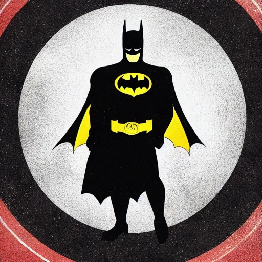 Image similar to high quality art of batman with captain's america shield in his hand