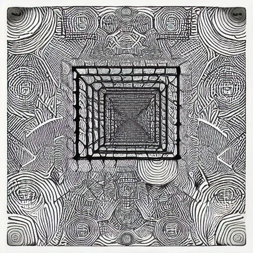 Prompt: “geometrically incomprehensible surreal order of big cubes, extremely high detail, photorealistic, intricate line drawings, dotart, album art in the style of James Jean”