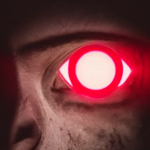 Image similar to a man with red glowing eyes