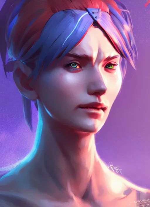 Image similar to Mystique in apex legends as an anime character digital illustration portrait design by Ross Tran, artgerm detailed, soft lighting