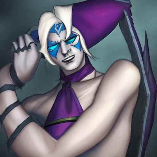 Prompt: Karthus from League of Legends as Femboy