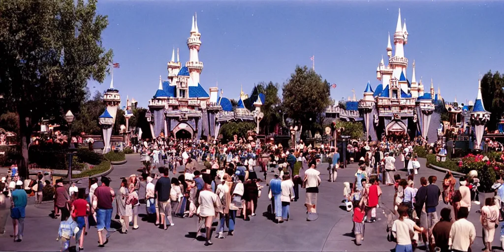 Image similar to 35mm photo of Disneyland, 1962, colorized