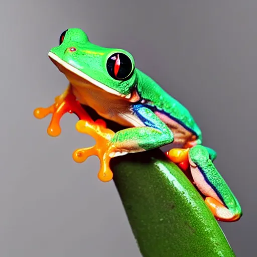 Image similar to red eyed tree frog, national geographic