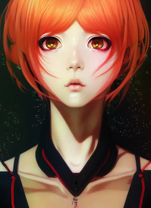 Image similar to portrait of beautiful young anime girl, cute-fine-face, pretty face, realistic shaded Perfect face, fine details. Anime, cyberpunk, highly detailed, artstation, illustration, art by Ilya Kuvshinov and Gustav Klimt and final fantasy