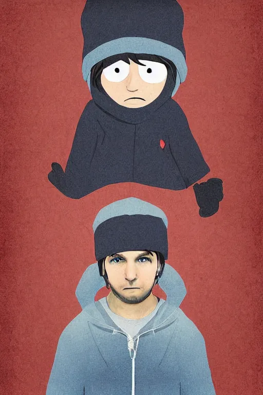 Prompt: portrait photograph, stan marsh from southpark