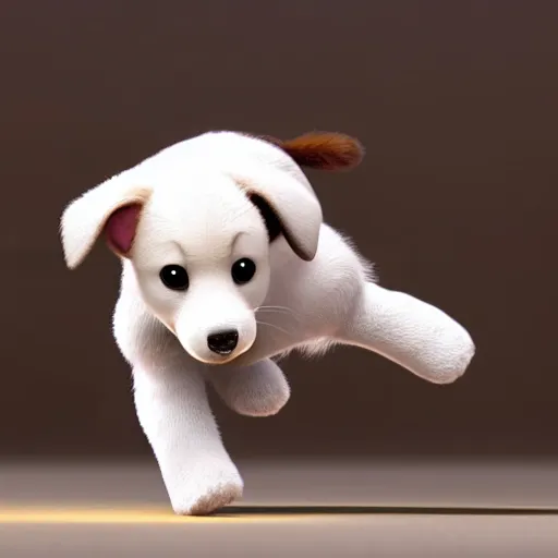 Prompt: cute puppy dancing, pixar, smooth, disney, soft, octane render
