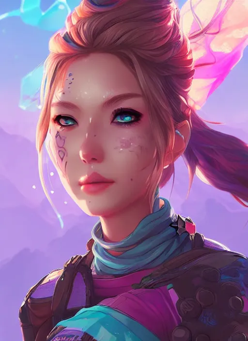 Prompt: Mermaid in apex legends as an anime character digital illustration portrait design by Ross Tran, artgerm detailed, soft lighting