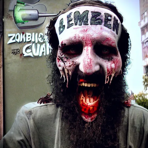 Image similar to ben laden as zombie