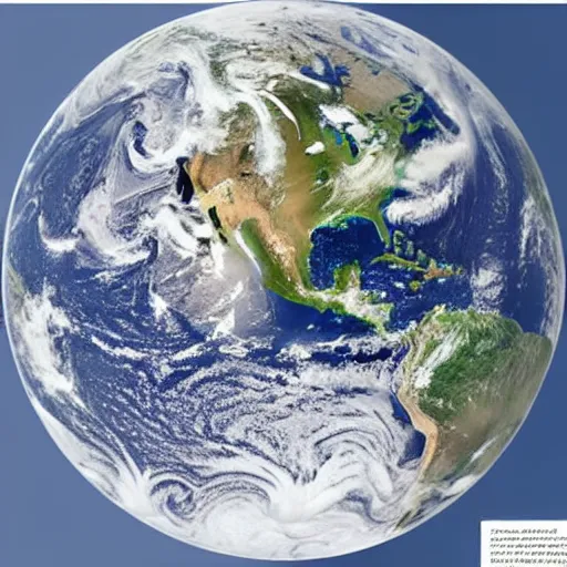 Image similar to NASA photograph of the Earth as a flat disc. From space. Earth is flat.