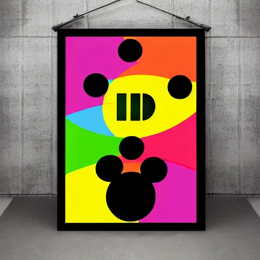 Prompt: Mickey Mouse PRIDE poster, LGBT, supportive, colorful