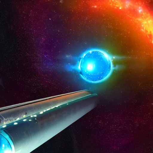 Image similar to glowing glorious 3D ((((black hole)))) in movie, intergalactic, space theme, galaxy colored, hyperdetailed, digital painting, trending on Artstation, cel-shading style, CG society, hyperdetailed, digital painting, hypermaximalist, golden ratio, volumetric, octane render, weta digital, micro details, 3d sculpture