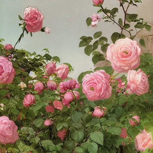 Prompt: rose garden by henrietta rae