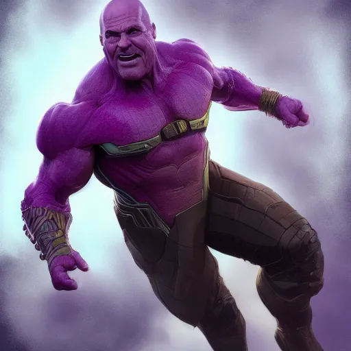 Image similar to Dr. Phil is Thanos, hyperdetailed, artstation, cgsociety, 8k