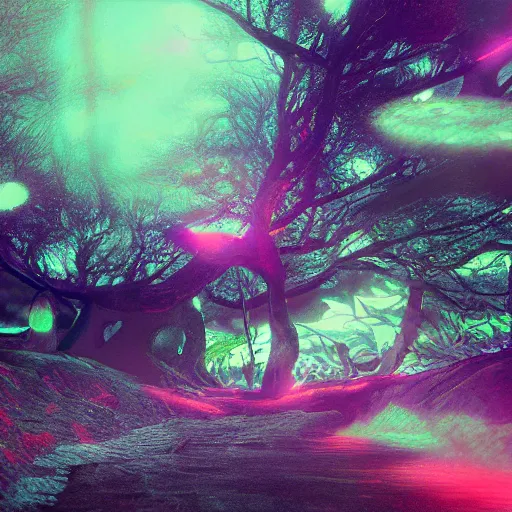 Image similar to psychedelic nightmare, miyazaki, octane render, 8k, ultra detailed