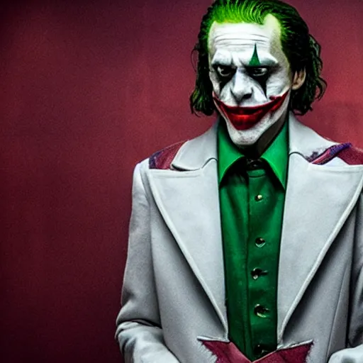 Prompt: film still of Steve Buscemi as joker in the new Joker movie