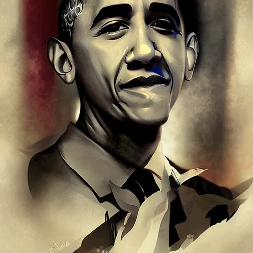 Image similar to obama art by Ross Tran