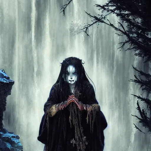 Image similar to black smoke creepy yuki - onna, 8 k resolution, horror creepy predator, trending on artstation, james gurney, ferdinand knab,