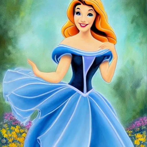 Image similar to a beautiful painting of a disney princess