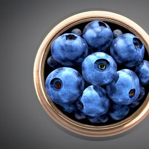 Image similar to 3 d rendering of gorgeous crystal blueberry, unreal engine, ultra detailed, 4 k