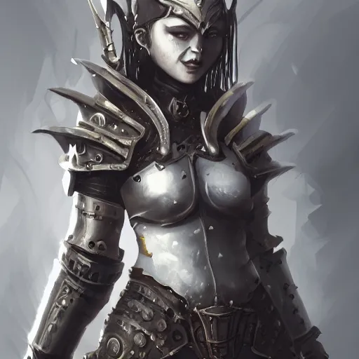 Image similar to a girl wearing a gothic armor, axe, highly detailed, digital painting, artstation, concept art, smooth, sharp focus, illustration