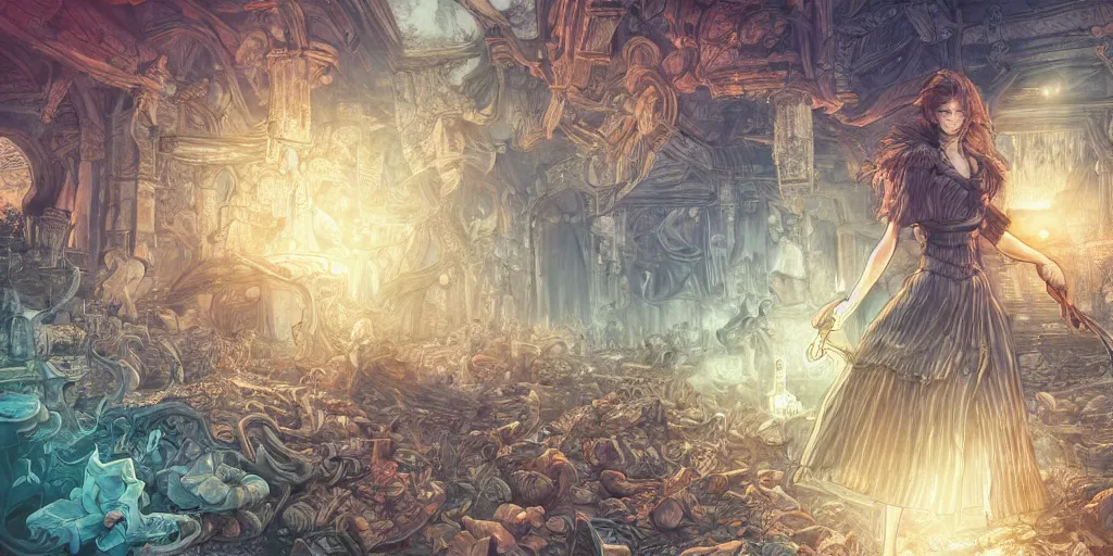 Image similar to it would be fatal for the nation to overlook the urgency of the moment. ultrafine highly detailed colorful illustration, intricate linework, sharp focus, octopath traveler, final fantasy, unreal engine highly rendered, global illumination, radiant light, intricate environment