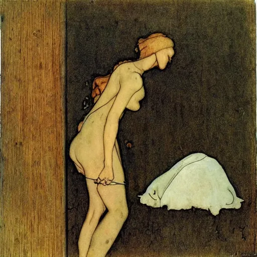 Image similar to pooping my pants, by john bauer